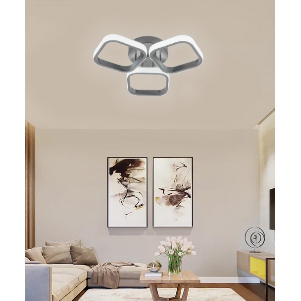 POWERTECH LED φωτιστικό οροφής HLL-0117, 24W, 4000K, Φ38x9cm, γκρι POWERTECH LED φωτιστικό οροφής HLL-0117, 24W, 4000K, Φ38x9cm, γκρι