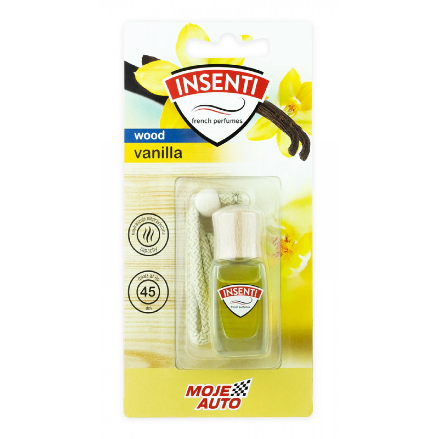 MOJE AUTO υγρό αρωματικό αυτοκινήτου 15-151, βανίλια, κρεμαστό, 8ml MOJE AUTO υγρό αρωματικό αυτοκινήτου 15-151, βανίλια, κρεμαστό, 8ml
