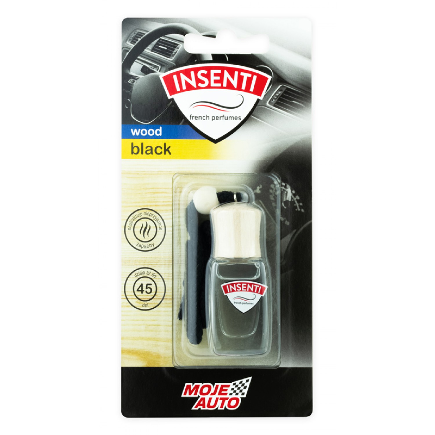 MOJE AUTO υγρό αρωματικό αυτοκινήτου 15-155, black, κρεμαστό, 8ml MOJE AUTO υγρό αρωματικό αυτοκινήτου 15-155, black, κρεμαστό, 8ml