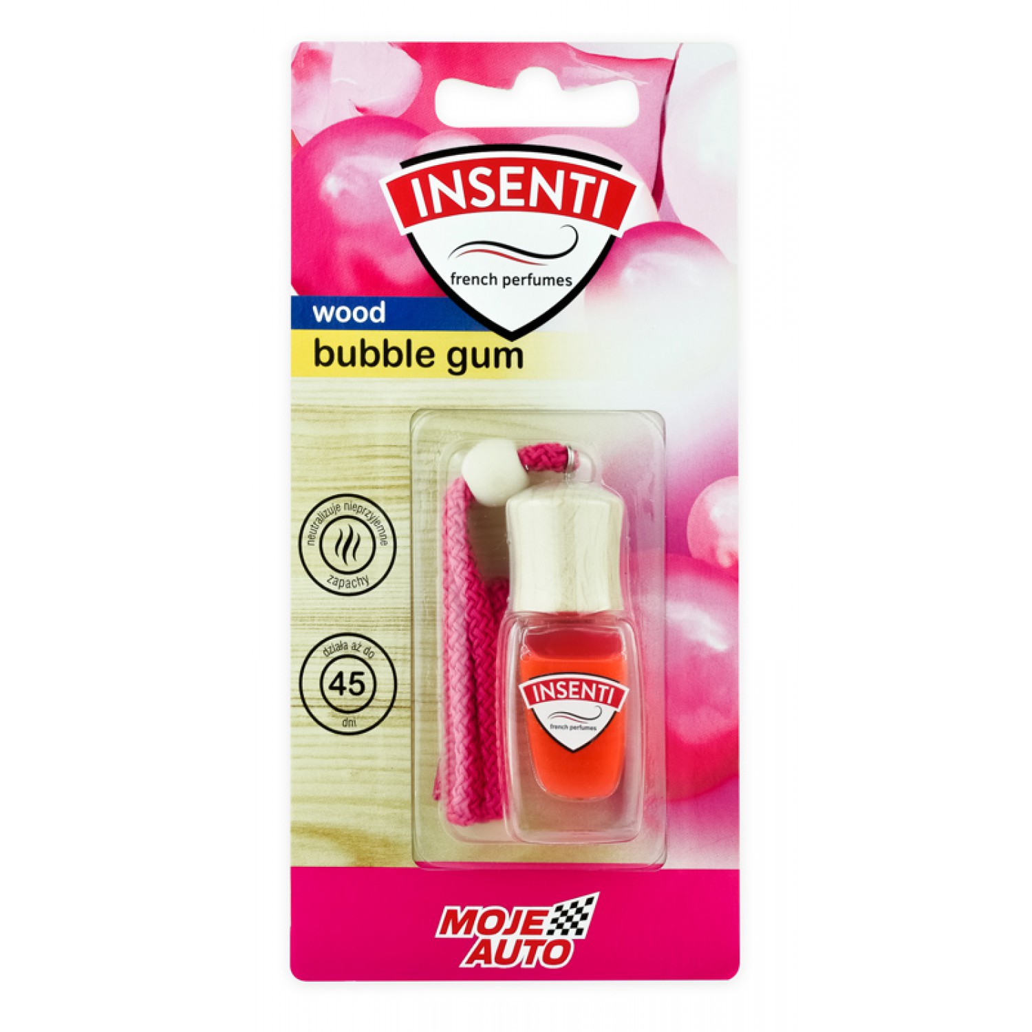 MOJE AUTO υγρό αρωματικό αυτοκινήτου 15-157, bubble gum, κρεμαστό, 8ml MOJE AUTO υγρό αρωματικό αυτοκινήτου 15-157, bubble gum, κρεμαστό, 8ml