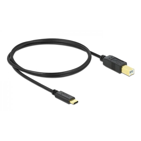 DELOCK καλώδιο USB-C σε USB Type B 83601, 1m, μαύρο DELOCK καλώδιο USB-C σε USB Type B 83601, 1m, μαύρο