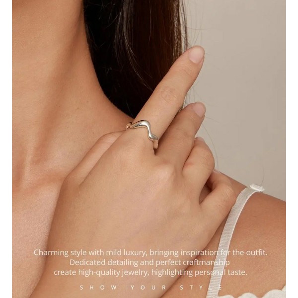 BAMOER δαχτυλίδι SCR954-E, ανοιγόμενο, ασήμι 925, ασημί BAMOER δαχτυλίδι SCR954-E, ανοιγόμενο, ασήμι 925, ασημί
