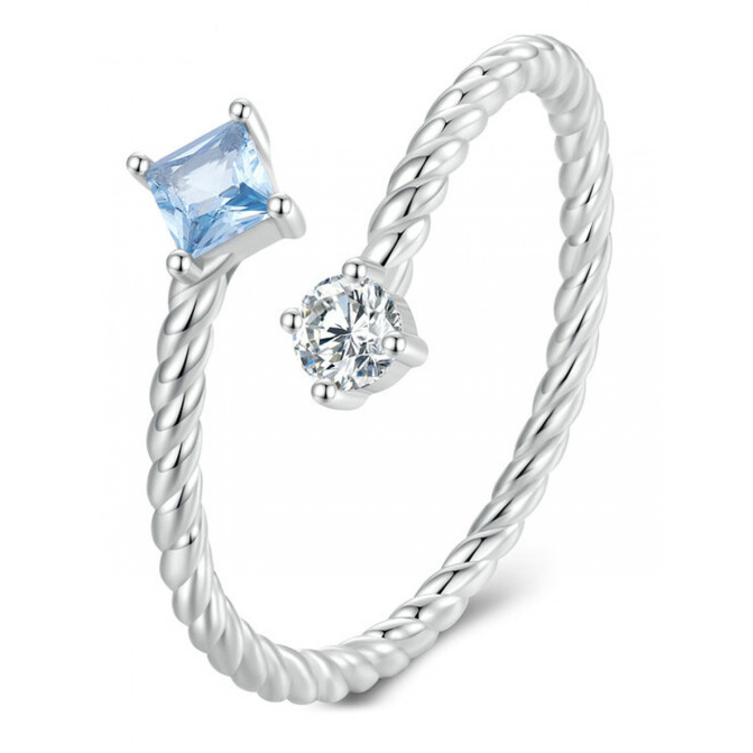 BAMOER δαχτυλίδι SCR923, κυβική ζιρκόνια, ανοιγόμενο, ασήμι 925, ασημί BAMOER δαχτυλίδι SCR923, κυβική ζιρκόνια, ανοιγόμενο, ασήμι 925, ασημί