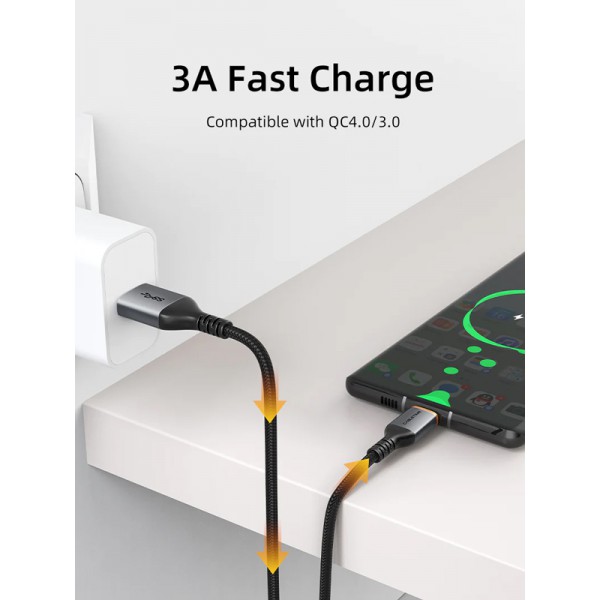 CABLETIME καλώδιο USB-C σε USB CT-AMCMG1, 3A, 5Gbps, 0.5m, μαύρο CABLETIME καλώδιο USB-C σε USB CT-AMCMG1, 3A, 5Gbps, 0.5m, μαύρο