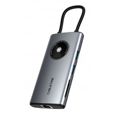 CABLETIME docking station CT-HUBL3-AG, 8 θυρών, USB-C, 4K, 100W, γκρι
