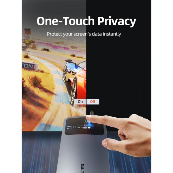 CABLETIME docking station CT-HUBD1-AG, 10 θυρών, USB-C, 4K, 100W, γκρι CABLETIME docking station CT-HUBD1-AG, 10 θυρών, USB-C, 4K, 100W, γκρι