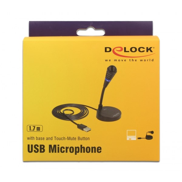 DELOCK USB μικρόφωνο 65868 με βάση και mute button DELOCK USB μικρόφωνο 65868 με βάση και mute button
