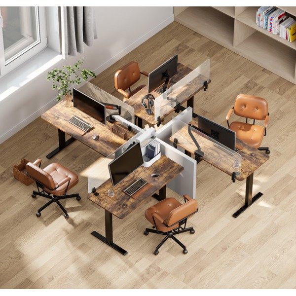 BRATECK γραφείο N12-22R-B με ρυθμιζόμενο ύψος, 120x60cm, καφέ BRATECK γραφείο N12-22R-B με ρυθμιζόμενο ύψος, 120x60cm, καφέ