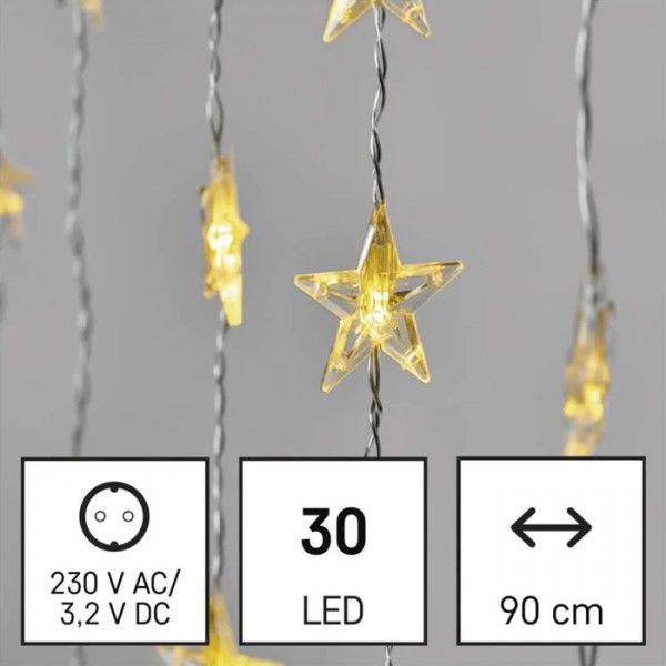 EMOS διακοσμητικά LED λαμπάκια κουρτίνα DCGW01, 2.56W, 120x90cm, IP44