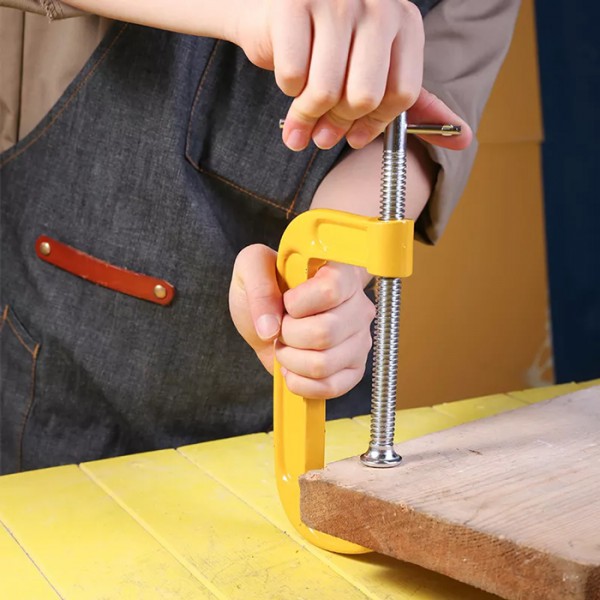 DELI σφιγκτήρας τύπου C DL-G205 με μέγιστο άνοιγμα 125mm, κίτρινος DELI σφιγκτήρας τύπου C DL-G205 με μέγιστο άνοιγμα 125mm, κίτρινος