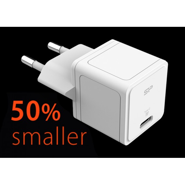 SILICON POWER φορτιστής τοίχου SP20WASYQM121PCW, USB-C, PD 20W, λευκός SILICON POWER φορτιστής τοίχου SP20WASYQM121PCW, USB-C, PD 20W, λευκός