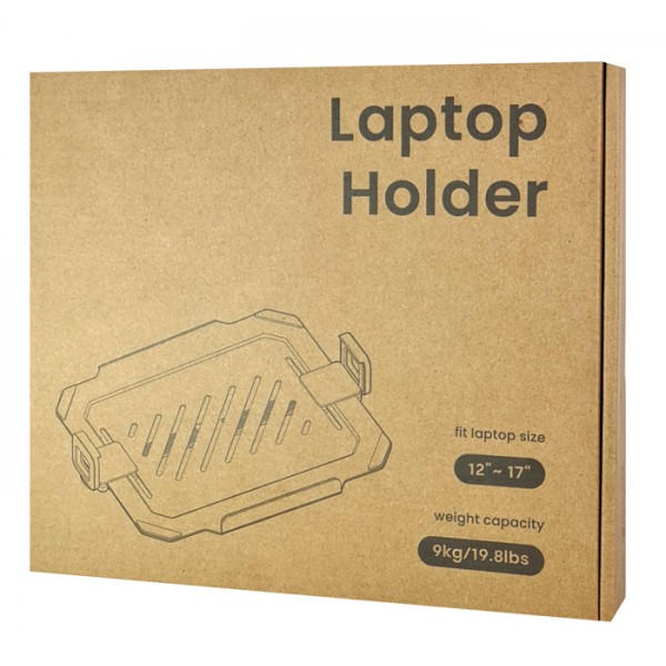 BRATECK βάση laptop NBH-8 για βάση οθονών VESA, έως 17", μαύρη BRATECK βάση laptop NBH-8 για βάση οθονών VESA, έως 17", μαύρη