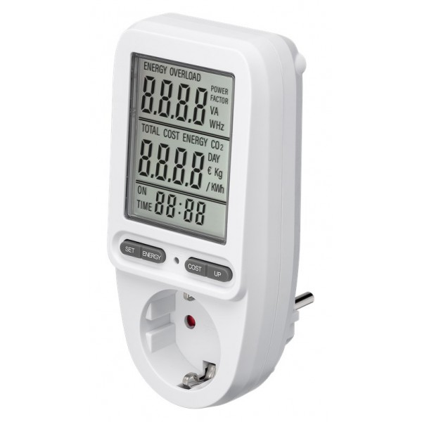 GOOBAY μετρητής κατανάλωσης ρεύματος 64590 με οθόνη, έως 3680W, λευκός GOOBAY μετρητής κατανάλωσης ρεύματος 64590 με οθόνη, έως 3680W, λευκός