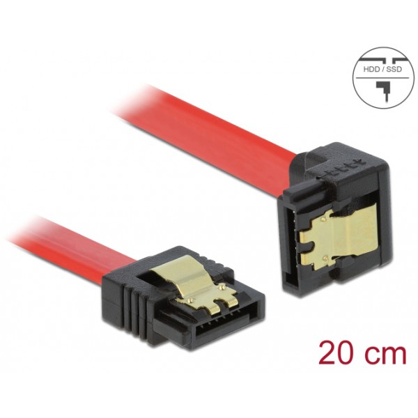 DELOCK καλώδιο SATA 83977, γωνιακό, 6Gb/s, 20cm, κόκκινο DELOCK καλώδιο SATA 83977, γωνιακό, 6Gb/s, 20cm, κόκκινο