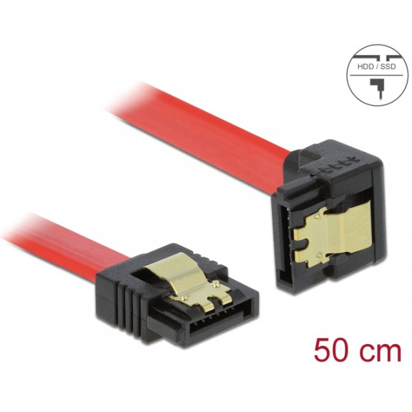 DELOCK καλώδιο SATA 83979, γωνιακό, 6Gb/s, 50cm, κόκκινο DELOCK καλώδιο SATA 83979, γωνιακό, 6Gb/s, 50cm, κόκκινο