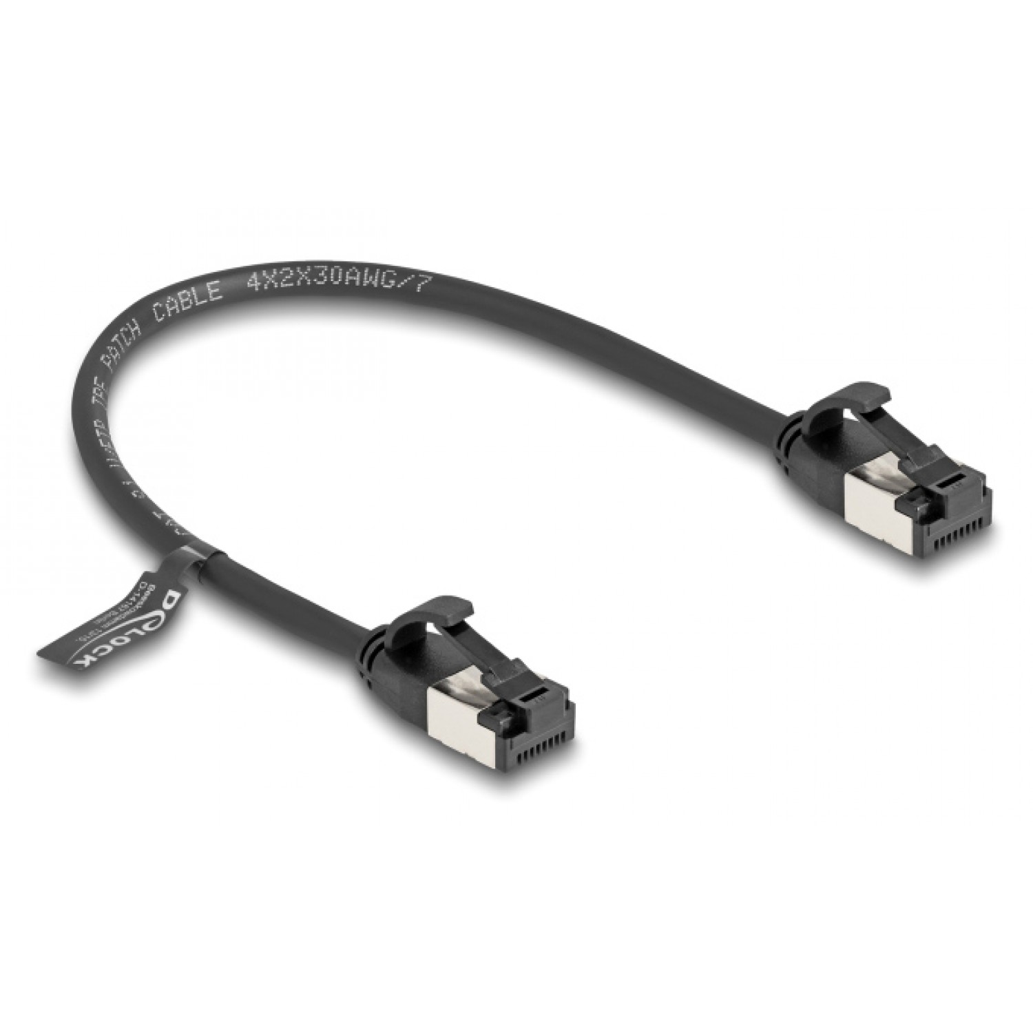 DELOCK καλώδιο δικτύου 80181, CAT 8.1 U/FTP, 40Gbps, 0.25m, μαύρο DELOCK καλώδιο δικτύου 80181, CAT 8.1 U/FTP, 40Gbps, 0.25m, μαύρο