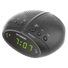 HYUNDAI επιτραπέζιο ρολόι & ραδιόφωνο RAC213G με ξυπνητήρι, μαύρο