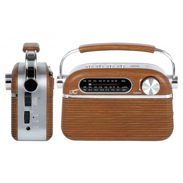 LTC φορητό ραδιόφωνο & ηχείο LXLTC2027, Bluetooth/SD/USB, 1200mAh, καφέ LTC φορητό ραδιόφωνο & ηχείο LXLTC2027, Bluetooth/SD/USB, 1200mAh, καφέ