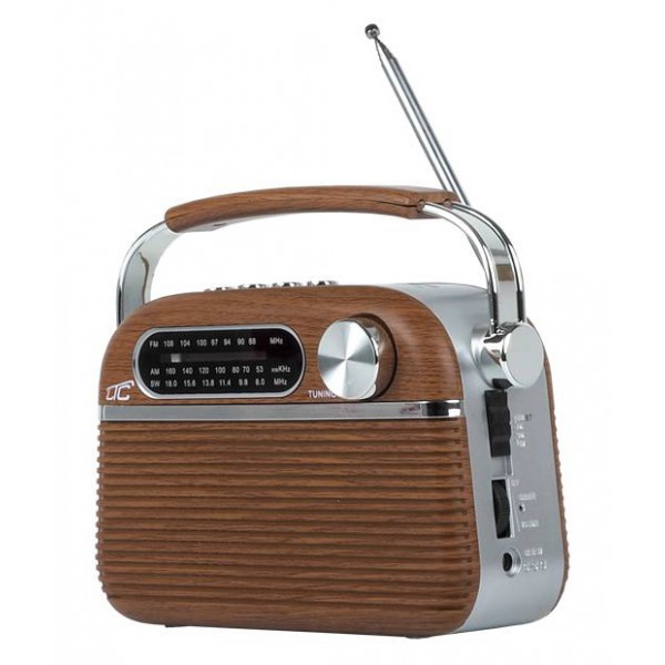 LTC φορητό ραδιόφωνο & ηχείο LXLTC2027, Bluetooth/SD/USB, 1200mAh, καφέ LTC φορητό ραδιόφωνο & ηχείο LXLTC2027, Bluetooth/SD/USB, 1200mAh, καφέ