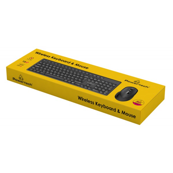 POWERTECH set ποντίκι & πληκτρολόγιο PT-1151, ασύρματο, 1600DPI, μαύρο POWERTECH set ποντίκι & πληκτρολόγιο PT-1151, ασύρματο, 1600DPI, μαύρο