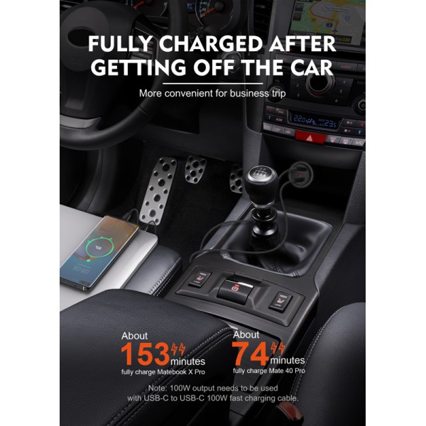 LDNIO φορτιστής αυτοκινήτου C102 με καλώδιο, USB/2x USB-C, 160W, μαύρος LDNIO φορτιστής αυτοκινήτου C102 με καλώδιο, USB/2x USB-C, 160W, μαύρος