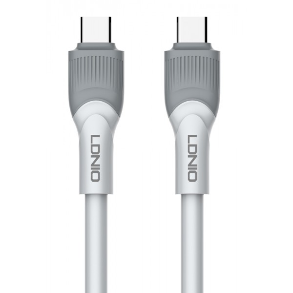 LDNIO καλώδιο USB-C σε USB-C LC601C, 100W PD, 1m, γκρι LDNIO καλώδιο USB-C σε USB-C LC601C, 100W PD, 1m, γκρι