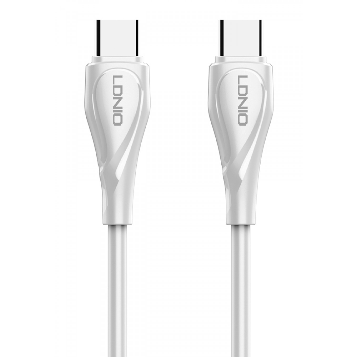 LDNIO καλώδιο USB-C σε USB-C LC611C, 65W PD, 1m, λευκό
