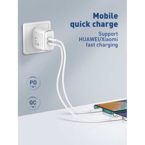 LDNIO καλώδιο USB-C σε USB-C LC611C, 65W PD, 1m, πράσινο LDNIO καλώδιο USB-C σε USB-C LC611C, 65W PD, 1m, πράσινο