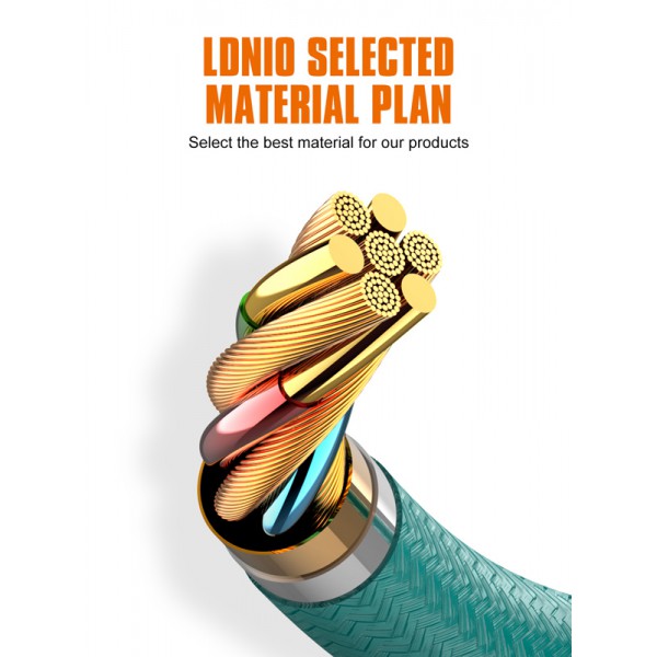 LDNIO καλώδιο USB-C σε USB-C LC631C, 65W PD, 1m, γκρι LDNIO καλώδιο USB-C σε USB-C LC631C, 65W PD, 1m, γκρι