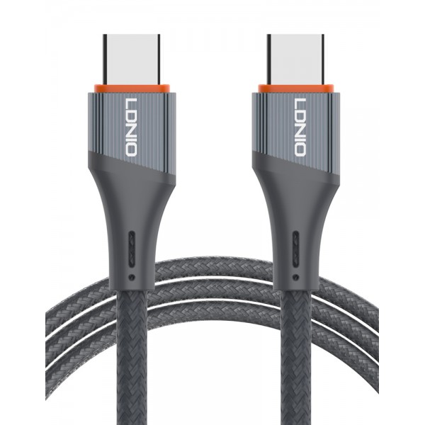 LDNIO καλώδιο USB-C σε USB-C LC631C, 65W PD, 1m, γκρι LDNIO καλώδιο USB-C σε USB-C LC631C, 65W PD, 1m, γκρι