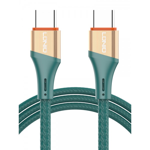 LDNIO καλώδιο USB-C σε USB-C LC631C, 65W PD, 1m, πράσινο LDNIO καλώδιο USB-C σε USB-C LC631C, 65W PD, 1m, πράσινο