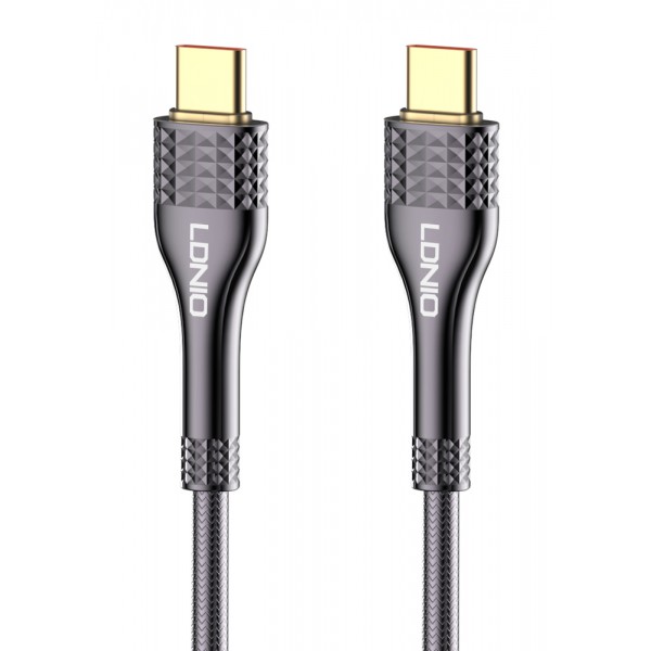 LDNIO καλώδιο USB-C σε USB-C LC651C, 65W, 1m, γκρι LDNIO καλώδιο USB-C σε USB-C LC651C, 65W, 1m, γκρι