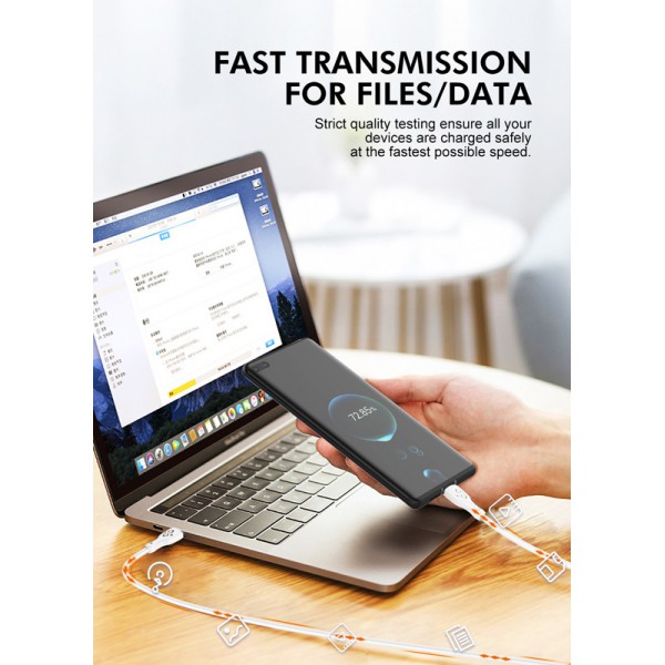 LDNIO καλώδιο USB-C σε USB-C LC811C, 65W PD, 1m, γκρι LDNIO καλώδιο USB-C σε USB-C LC811C, 65W PD, 1m, γκρι