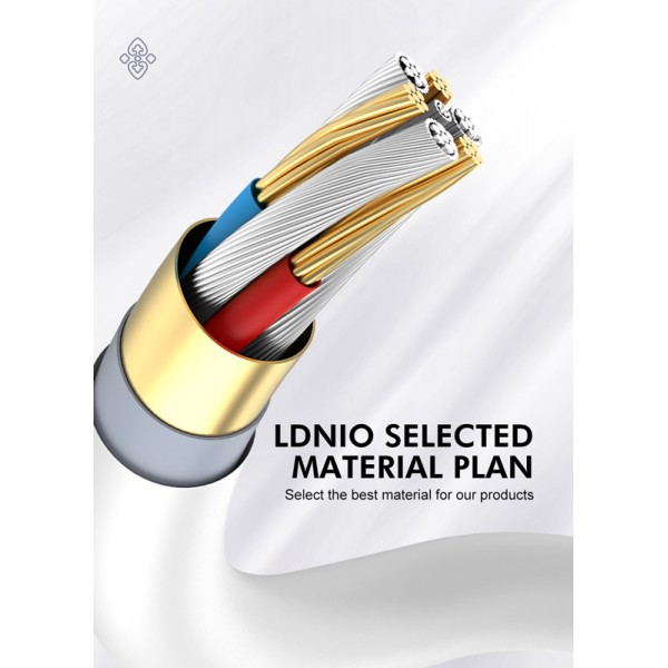 LDNIO καλώδιο USB-C σε USB-C LC811C, 65W PD, 1m, γκρι LDNIO καλώδιο USB-C σε USB-C LC811C, 65W PD, 1m, γκρι