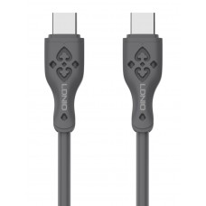 LDNIO καλώδιο USB-C σε USB-C LC811C, 65W PD, 1m, γκρι