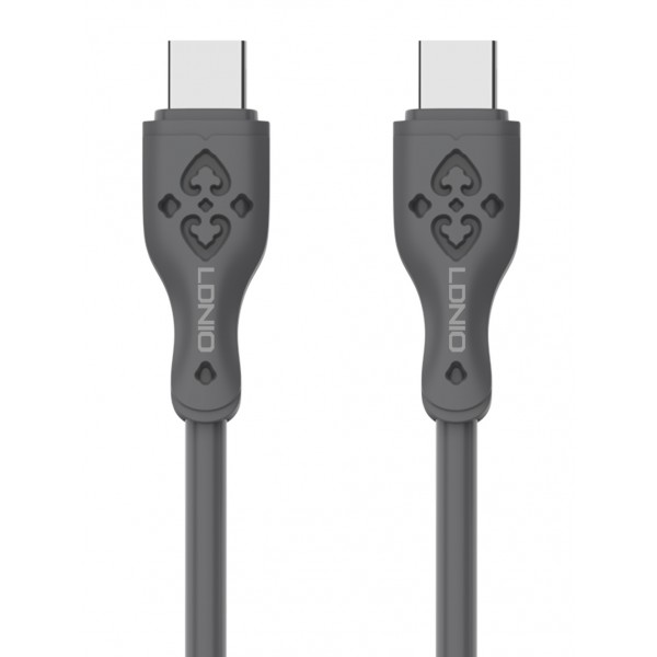 LDNIO καλώδιο USB-C σε USB-C LC811C, 65W PD, 1m, γκρι LDNIO καλώδιο USB-C σε USB-C LC811C, 65W PD, 1m, γκρι