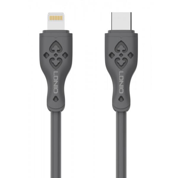 LDNIO καλώδιο Lightning σε USB-C LC811I, 30W PD, 1m, γκρι LDNIO καλώδιο Lightning σε USB-C LC811I, 30W PD, 1m, γκρι