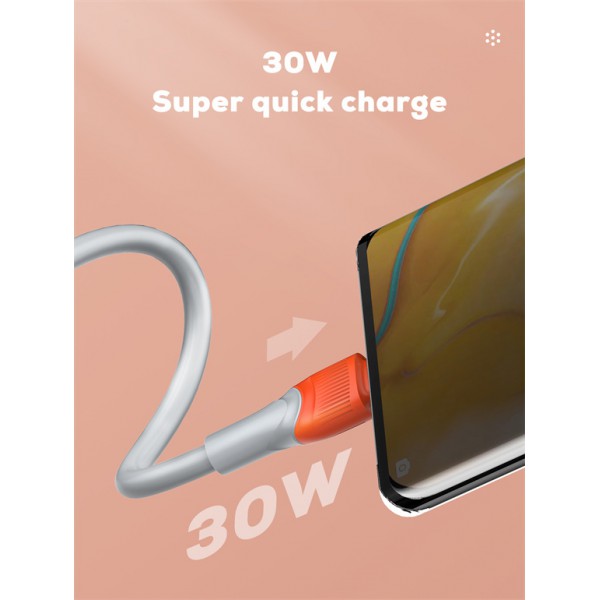 LDNIO καλώδιο USB-C σε USB LS601, 30W, 1m, γκρι LDNIO καλώδιο USB-C σε USB LS601, 30W, 1m, γκρι