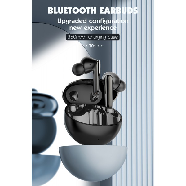 LDNIO earphones με θήκη φόρτισης T01, True Wireless, HiFi, χρυσά LDNIO earphones με θήκη φόρτισης T01, True Wireless, HiFi, χρυσά