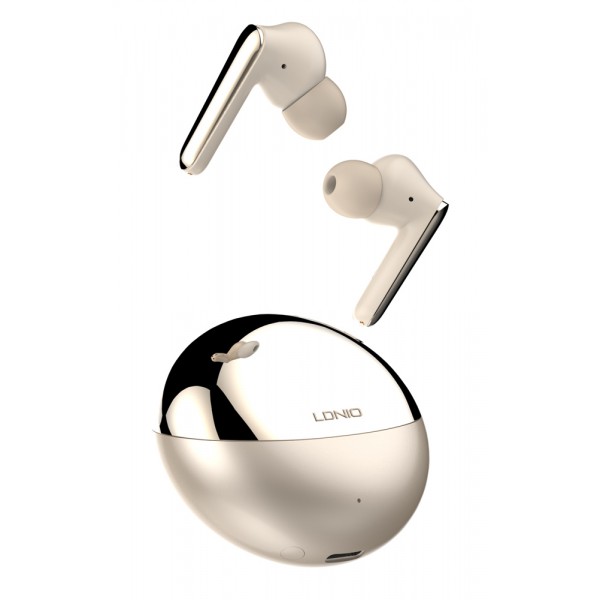LDNIO earphones με θήκη φόρτισης T01, True Wireless, HiFi, χρυσά LDNIO earphones με θήκη φόρτισης T01, True Wireless, HiFi, χρυσά