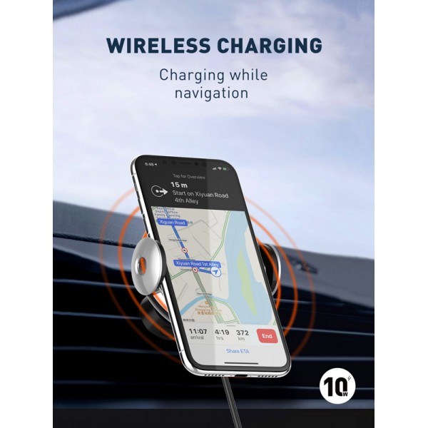 LDNIO ασύρματος φορτιστής & βάση αυτοκινήτου MA02, 15W, μαύρο LDNIO ασύρματος φορτιστής & βάση αυτοκινήτου MA02, 15W, μαύρο