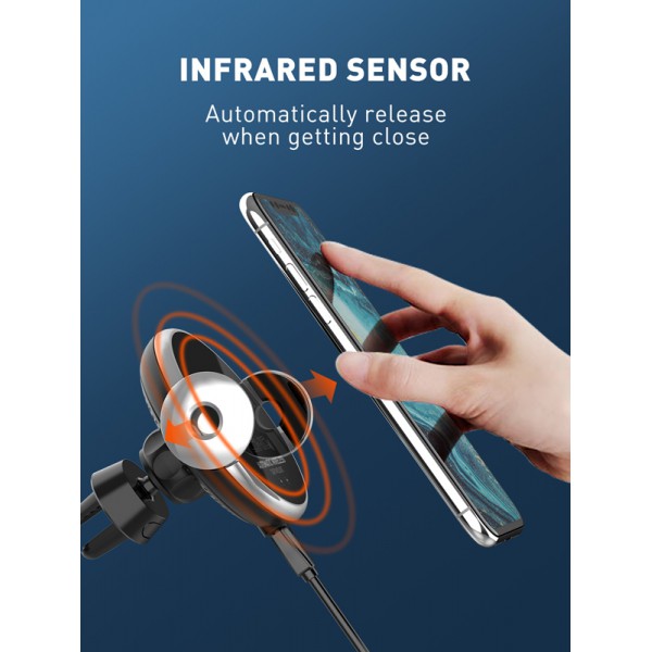 LDNIO ασύρματος φορτιστής & βάση αυτοκινήτου MA02, 15W, μαύρο LDNIO ασύρματος φορτιστής & βάση αυτοκινήτου MA02, 15W, μαύρο