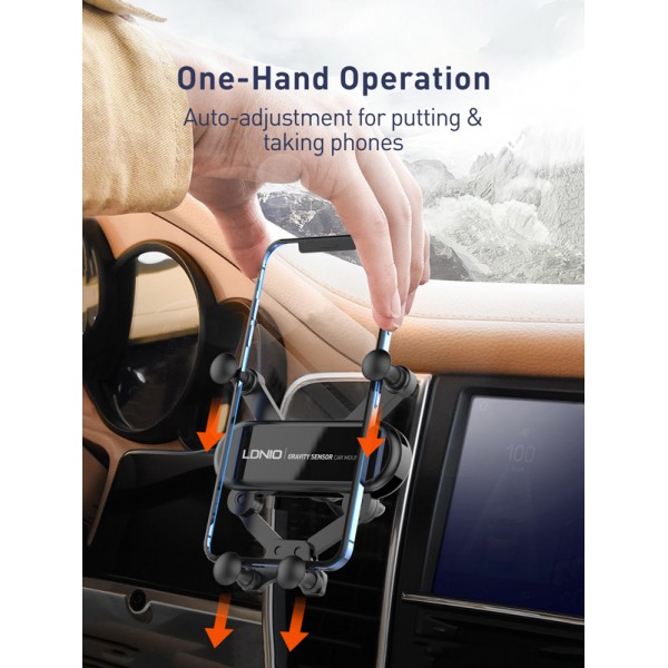 LDNIO βάση smartphone αυτοκινήτου MG03 για αεραγωγούς, μαύρη LDNIO βάση smartphone αυτοκινήτου MG03 για αεραγωγούς, μαύρη