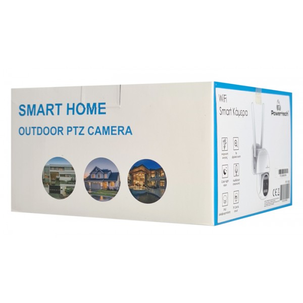 POWERTECH smart κάμερα PT-1163, 4MP, Wi-Fi, PTZ, SD, 8x zoom, IP65 POWERTECH smart κάμερα PT-1163, 4MP, Wi-Fi, PTZ, SD, 8x zoom, IP65