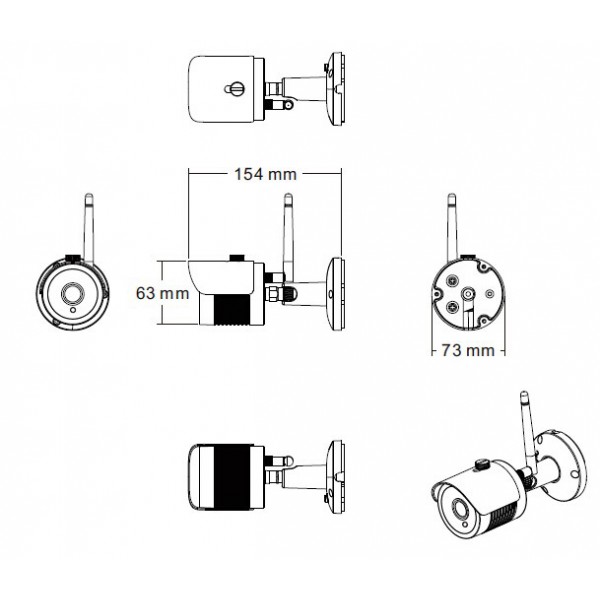 LONGSE IP κάμερα LBH30FG400W, WiFi, 2.8mm, 1/3" CMOS, 4MP, SD, IP67