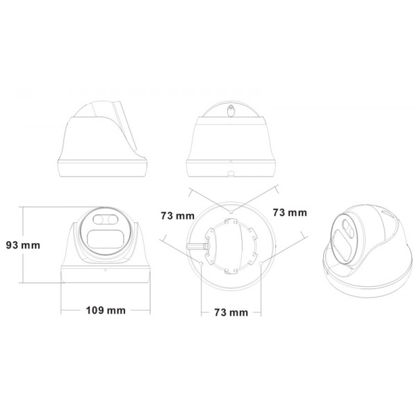 LONGSE υβριδική κάμερα CMSATHC500FKEW, 2.8mm, 8MP, IP67, LED έως 25m
