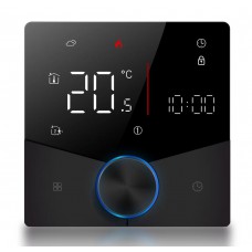 Smart θερμοστάτης χώρου BHT-009GBLW, πετρελαίου, Wi-Fi, μαύρος