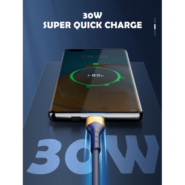 LDNIO καλώδιο USB-C σε USB LS802, 30W, 2m, λευκό LDNIO καλώδιο USB-C σε USB LS802, 30W, 2m, λευκό