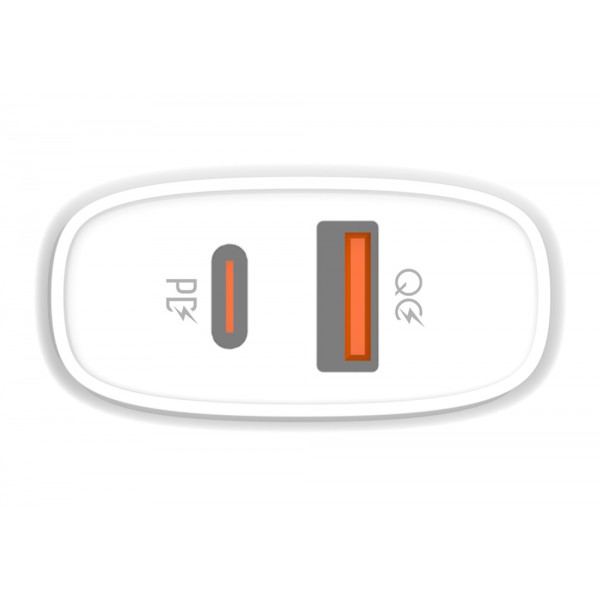 LDNIO φορτιστής τοίχου Q229 με καλώδιο, USB & USB-C, 20W PD, λευκός LDNIO φορτιστής τοίχου Q229 με καλώδιο, USB & USB-C, 20W PD, λευκός