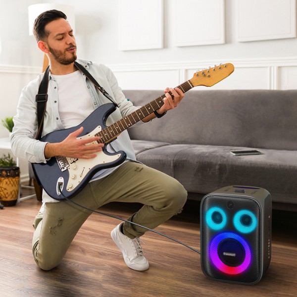 TRONSMART φορητό ηχείο Halo 200 με μικρόφωνο, 120W, 15000mAh, LED, μαύρο TRONSMART φορητό ηχείο Halo 200 με μικρόφωνο, 120W, 15000mAh, LED, μαύρο